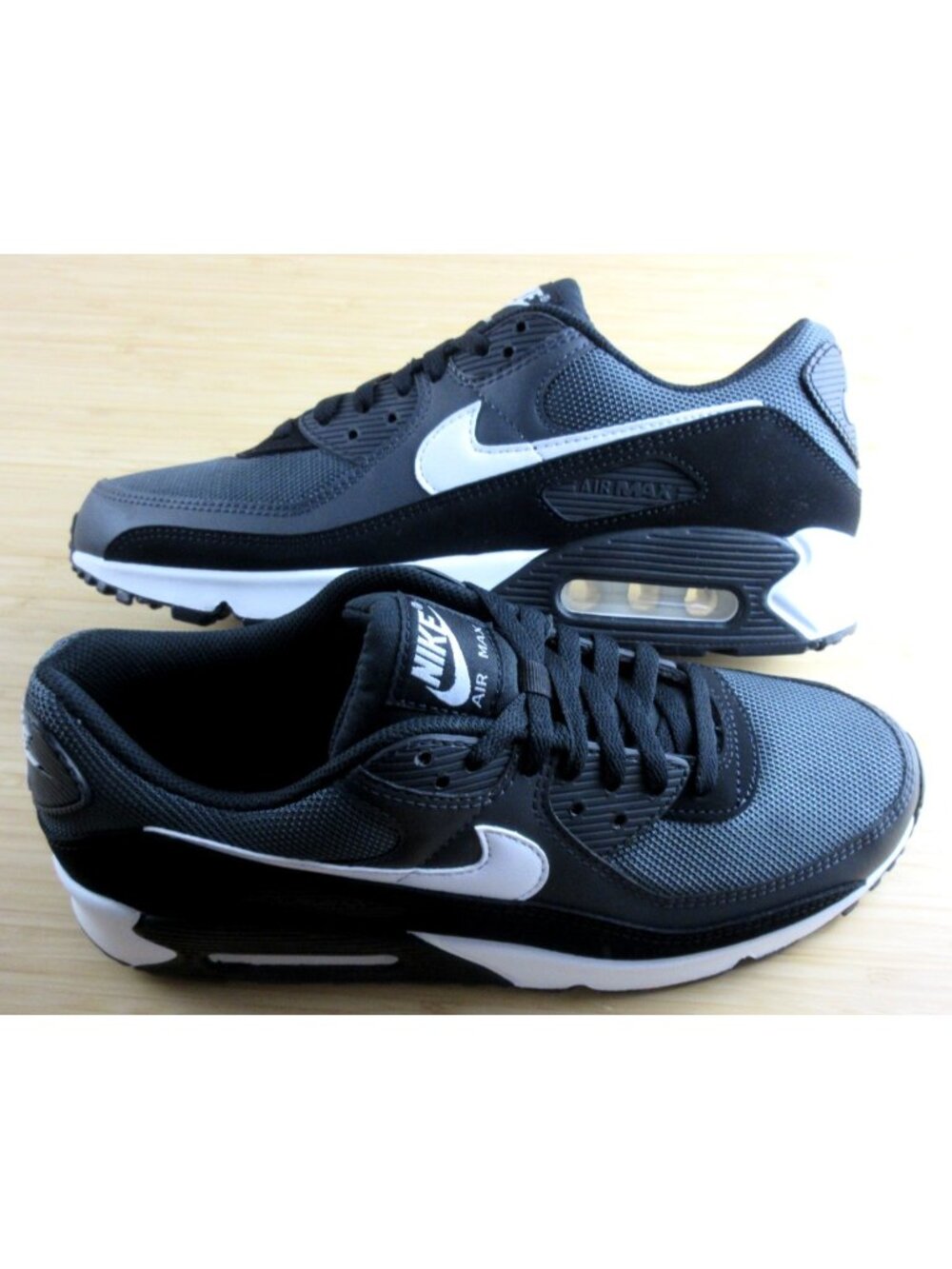 Nike Men's Air Max 90 Running Shoes Iron Grey White Smoke Black Size 10 NIB